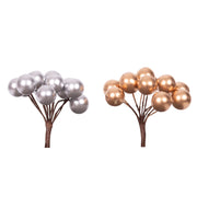 Berry Bunch 10cm Gold and Silver Assorted decorative picks for Christmas and holiday décor