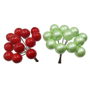 Red and green berry bunch 10cm assorted Christmas decoration