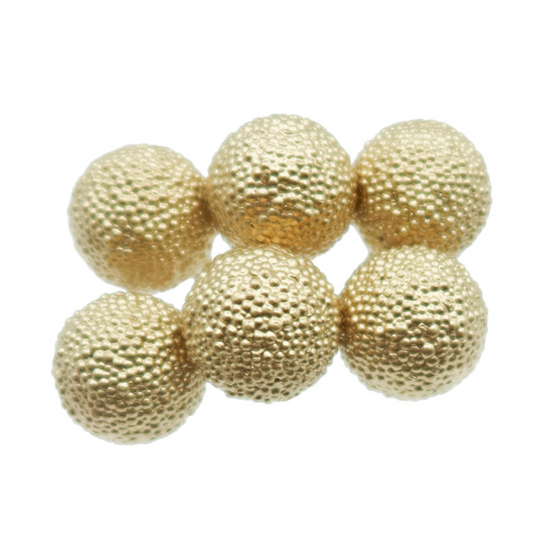 Gold berry bunch with icing glitter finish, 10cm decorative Christmas pick