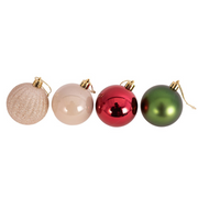Berry-themed baubles in festive colours for modern Christmas décor
