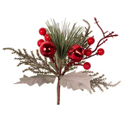 Berry Pick 22cm – Decorative Christmas berry pick for wreaths, garlands, centerpieces, and tree décor