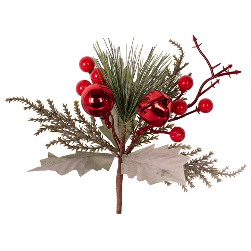 Berry Pick 22cm – Decorative Christmas berry pick for wreaths, garlands, centerpieces, and tree décor