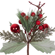Berry Pick 22cm – Decorative Christmas berry pick for wreaths, garlands, centerpieces, and tree décor