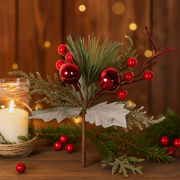 Berry Pick 22cm – Decorative Christmas berry pick for wreaths, garlands, centerpieces, and tree décor