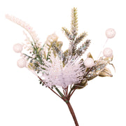 25cm white berry picks assorted designs for Christmas decoration