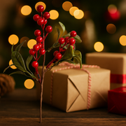 Berry Stem 30cm – Lifelike Christmas berry decoration for wreaths, garlands, and festive arrangements