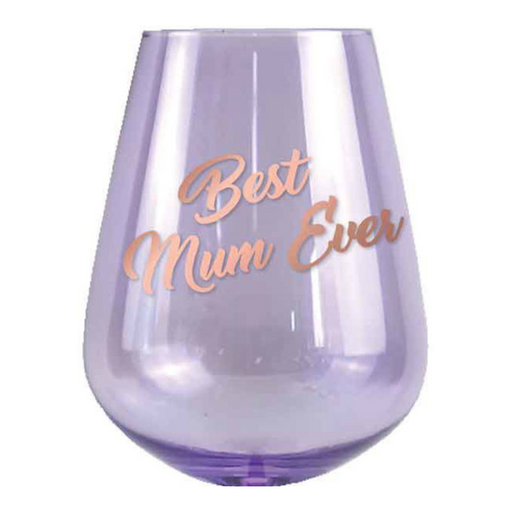 Ronis Best Mum Ever Stemless Glass 13cm 600ml 2pk
