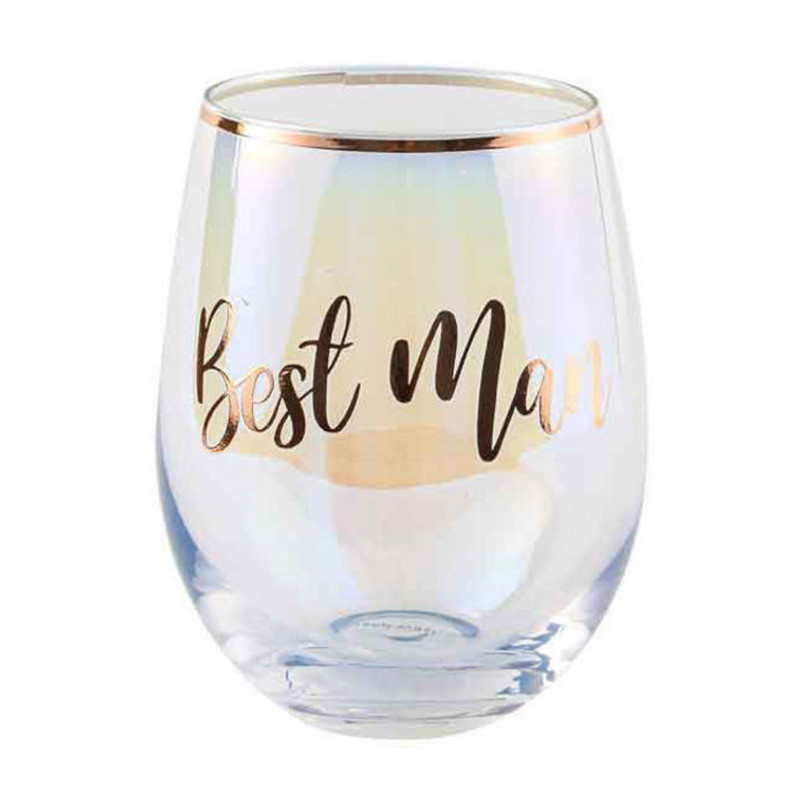 Ronis Best Man Stemless Wine Rose Gold 600ml