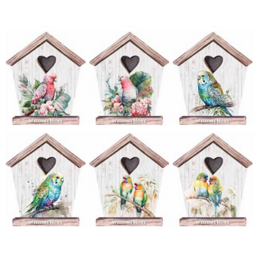 Ronis Bird House Key Holders 16.5x19x0.8cm Assorted