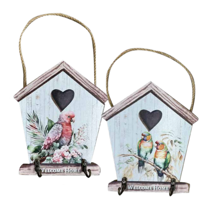 Ronis Bird House Key Holders 16.5x19x0.8cm Assorted