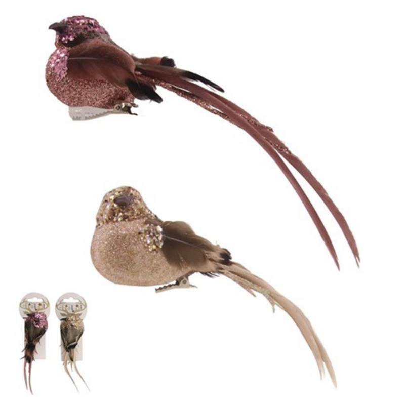 Ronis Bird with Clip 16cm Assorted