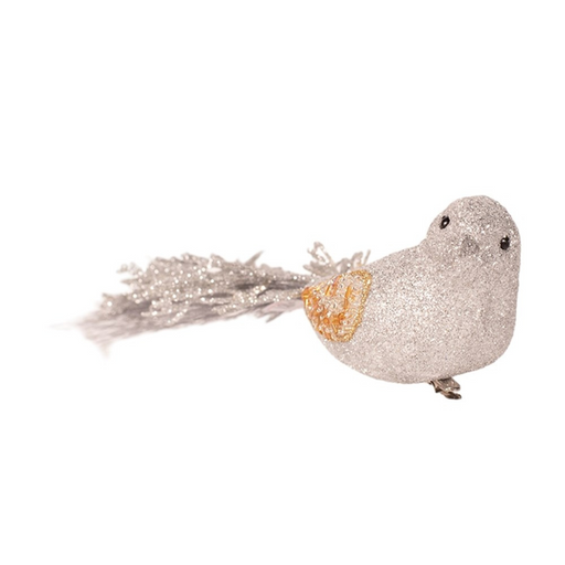 Ronis Bird with Clip 20x5x5cm Silver