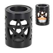Ronis Black Soapstone Pentagram Oil Burner 8cm