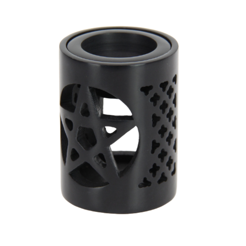 Ronis Black Soapstone Pentagram Oil Burner 8cm