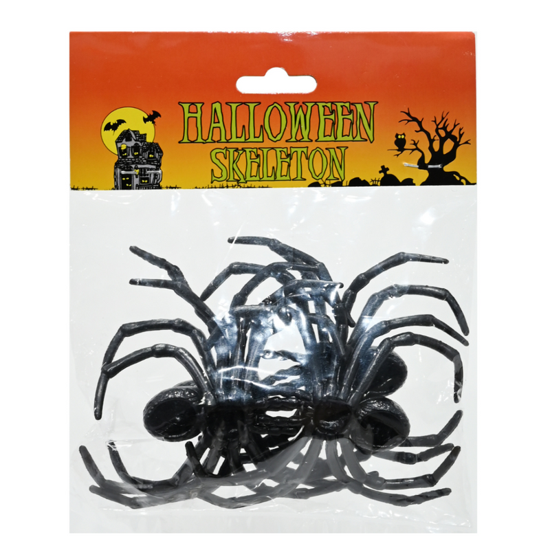 Ronis Black Long Legged Spider 4pk