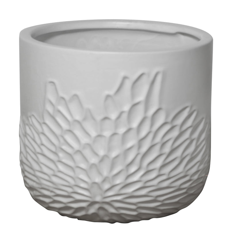 Bloom Base Pot 16x16cm matt white modern planter for indoor plants and minimalist Scandi home décor styling