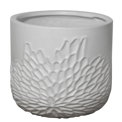Bloom Base Pot 16x16cm matt white modern planter for indoor plants and minimalist Scandi home décor styling