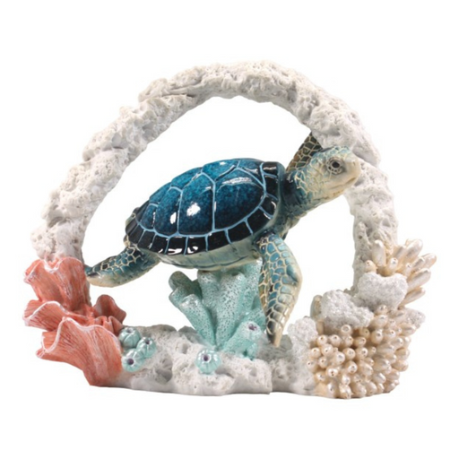 Ronis Blue Turtle in Coral 17cm
