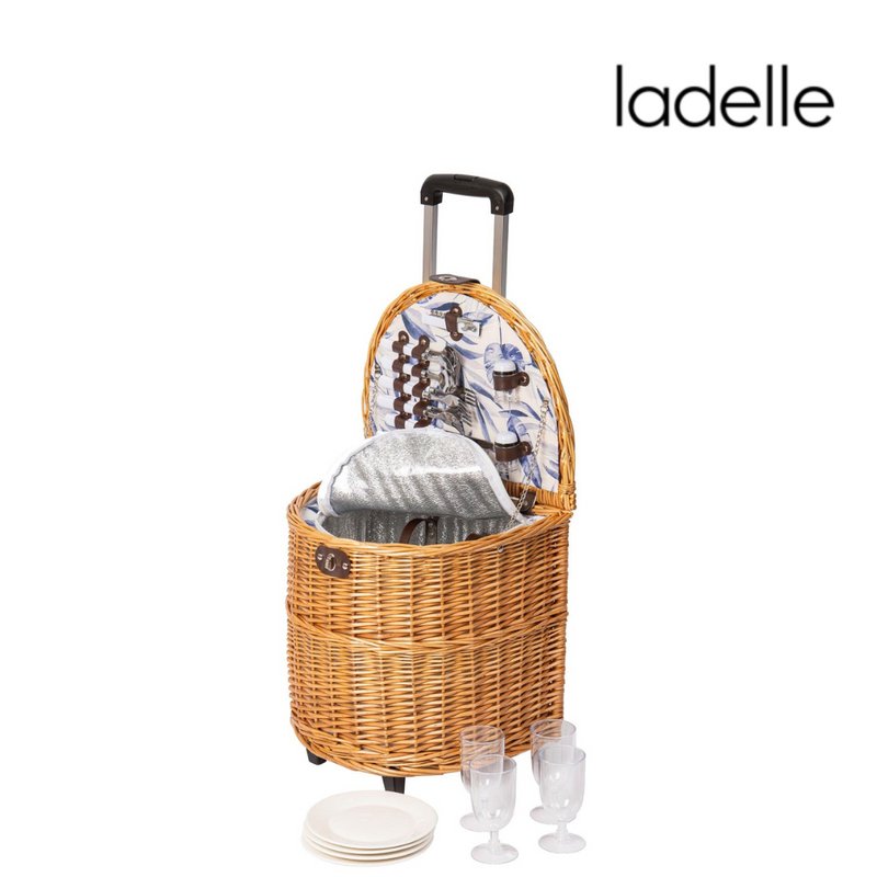 Ronis Blue Lagoon 4 Person Trolley Picnic Basket