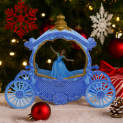 Blue Princess Carriage Lantern hanging party decoration for fairytale-themed birthday