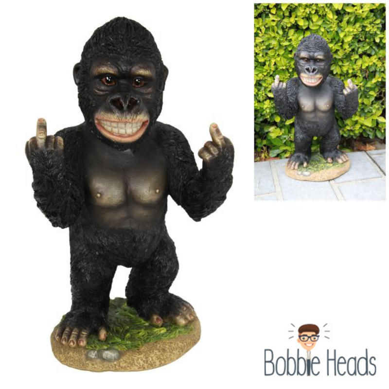 Ronis Bobble Head Rude Finger Gorilla 34cm