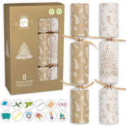 Premium DIY bonbons gift maker in cream and gold – 8x12in fill-your-own Christmas crackers