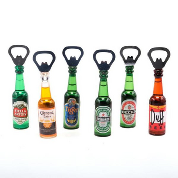 Ronis Bottle Opener With Magnet Beer Bottle Shaped 13.5x2.5cm 6 Asstd