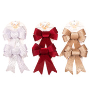 Christmas Bows 15x17cm 2 Pack Assorted Colors