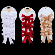 Christmas Bows 3 Pack 10x11cm Silver Champagne Red Assorted – thumbnail