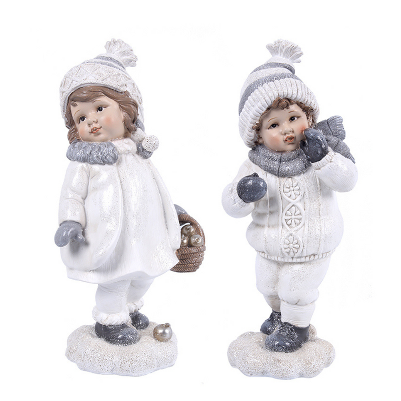 Ronis Boy Girl Resin 14x11.5x33cm Assorted