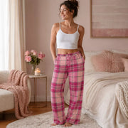 Boyfriend flannel pyjama pants with pockets in assorted Series 2 designs, offering soft, cosy comfort for sleep and relaxing at home. – thumbnail