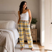 Boyfriend flannel pyjama pants with pockets in assorted Series 2 designs, offering soft, cosy comfort for sleep and relaxing at home. – thumbnail