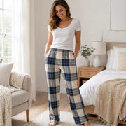 Boyfriend flannel pyjama pants with pockets in assorted Series 2 designs, offering soft, cosy comfort for sleep and relaxing at home. – thumbnail