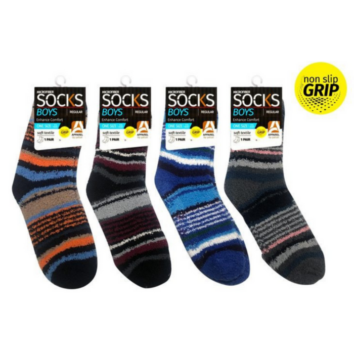 Boys Microfiber Socks Stripe Multi