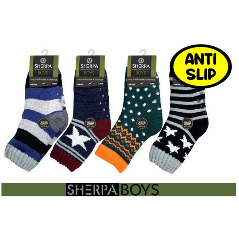 Boys Socks with Sherpa Lining