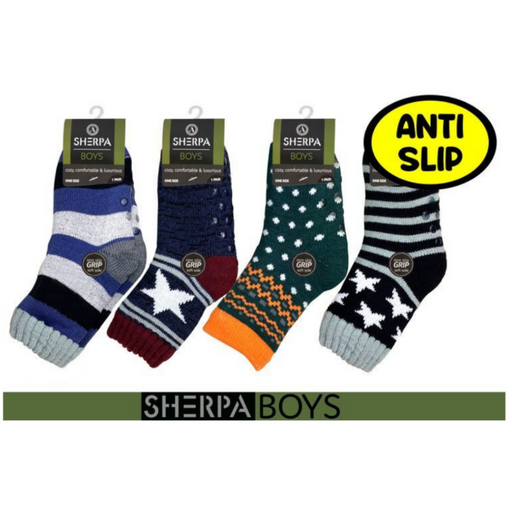 Boys Socks with Sherpa Lining