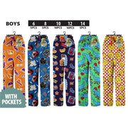 Boys PJ lounge pants with pockets in assorted designs, made for soft, comfortable sleep and everyday lounging. – thumbnail