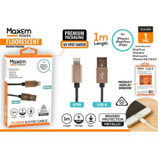 Ronis Braided USB iPhone Cable 1m