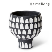 Ronis Braxton Pot White/Black 20x20x19cm