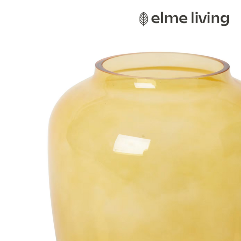 Ronis Brice Tall Vase Amber 19x19x25cm