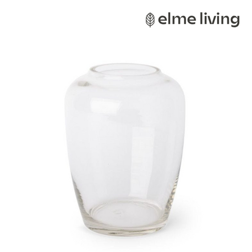 Brice tall clear vase 19x19x25cm decorative glass-style vase for flowers, dried stems, and modern home décor styling