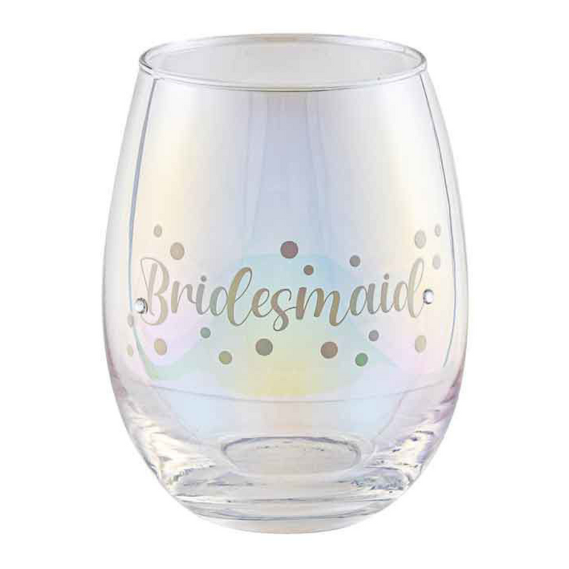 Ronis Bridesmaid Stemless Holographic Glass 560ml