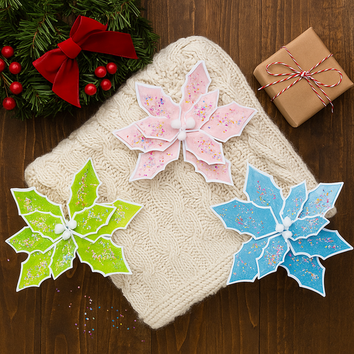 Leaf garland 150cm pastel assorted decorative Christmas garland