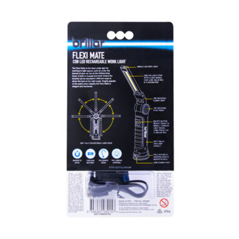 Ronis Brillar Flexi Mate COB LED Rechargeable Work Light