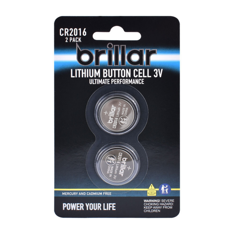 Ronis Brillar Lithium Button Battery 2pk CR2016