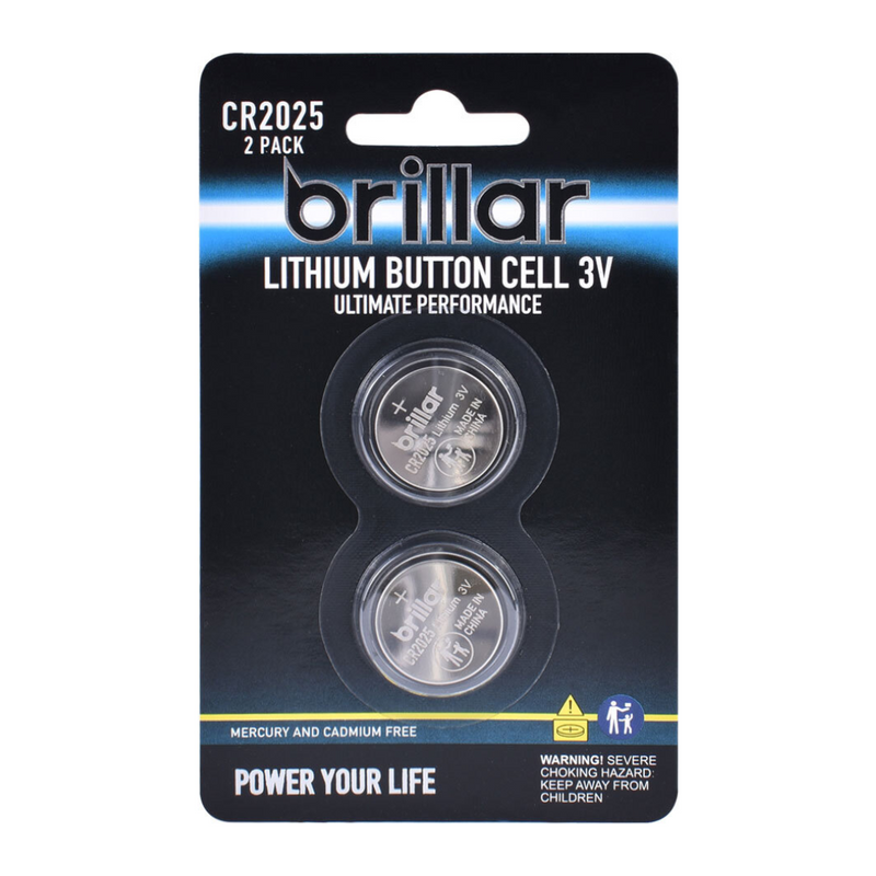 Ronis Brillar Lithium Button Battery 2pk CR2025