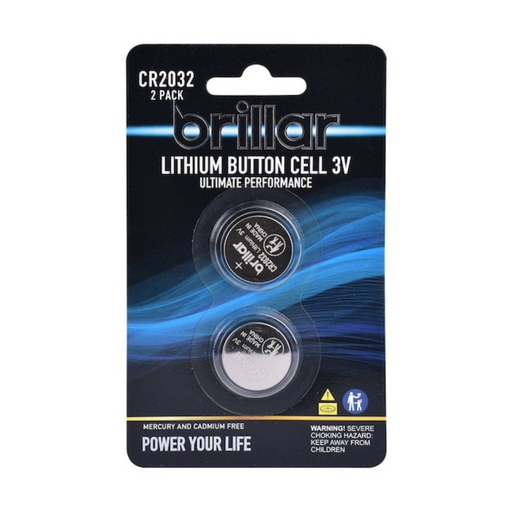 Ronis Brillar Lithium Button Battery 2pk CR2032