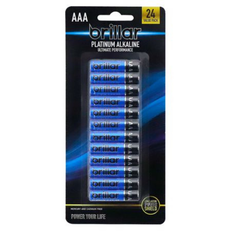 Ronis Brillar Premium Alkaline AAA Batteries 24pk