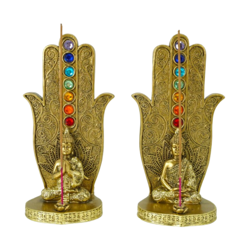 Ronis Buddha On Hamsa Chakra 15cm Gold Assorted