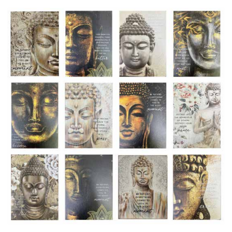Ronis Buddha Quote Plaques 15x20x3cm Assorted